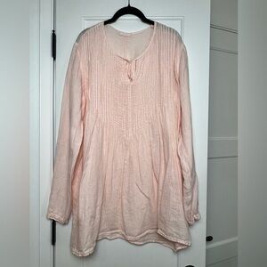 CP Shades Peach Linen Dress (L)